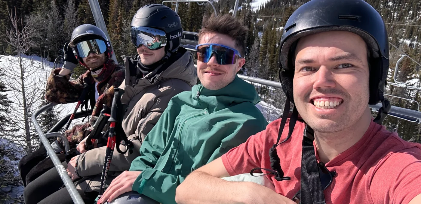 People on a ski lift