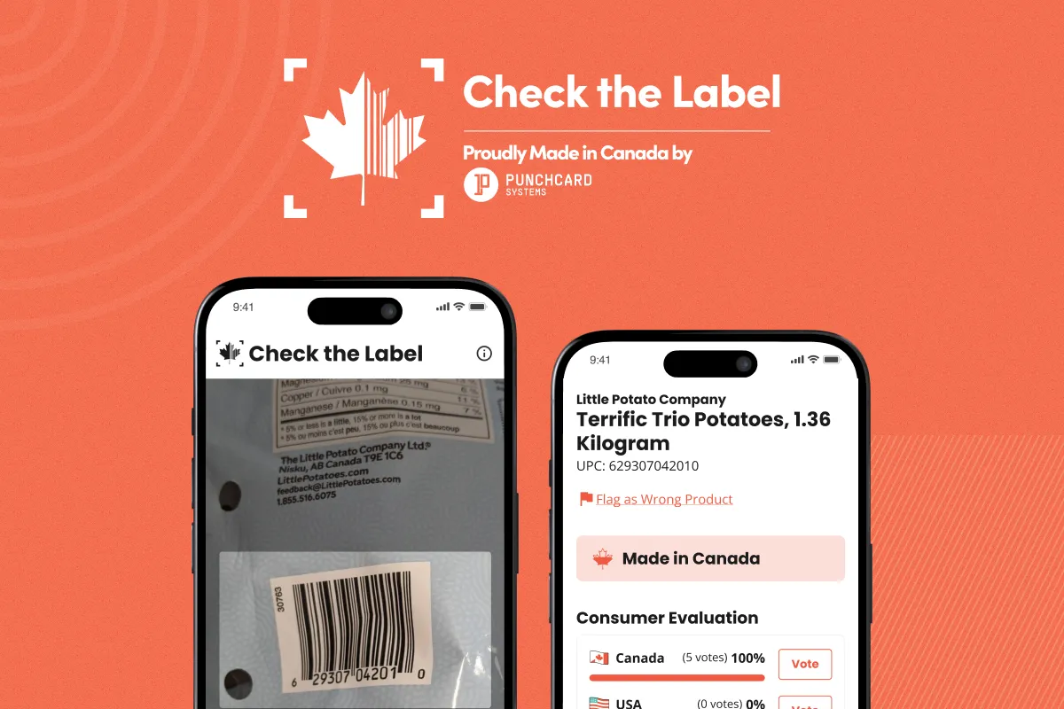 Check the Label logo with the mobile app